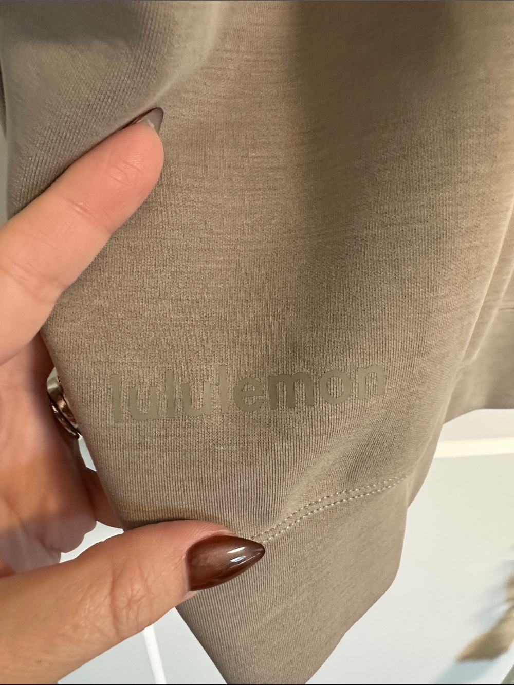 lululemon athletica Relaxed softstreme Crewneck Sweatshirt in Taupe - Picture 2 of 3